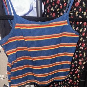 Striped Kids Camisole in Blue and Yellow